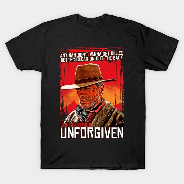 Clint Eastwood Unforgiven Design T-Shirt by HellwoodOutfitters